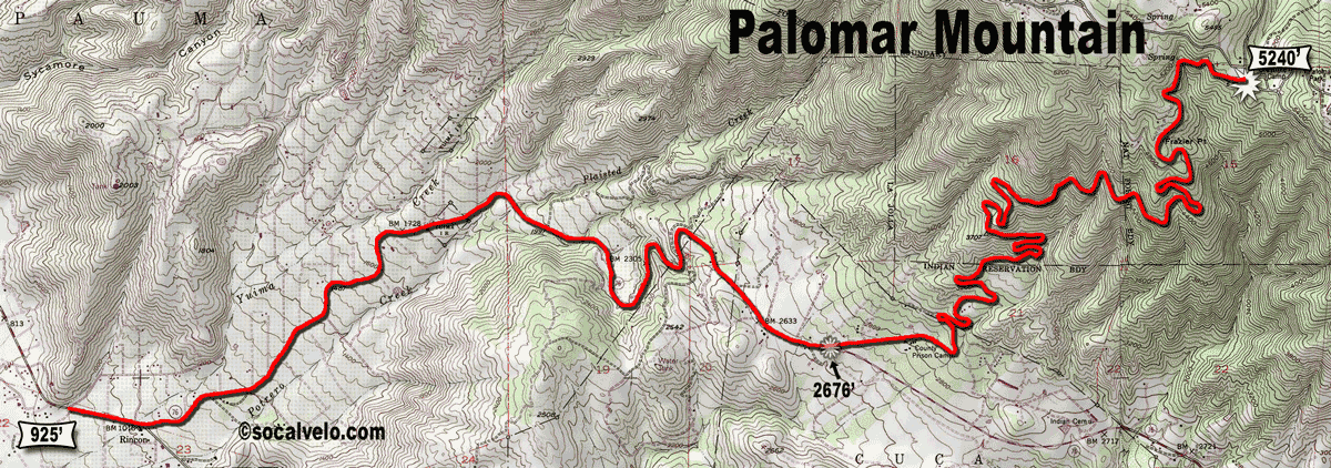 Californie du Sud, Feb 13 2010 - video + photos Palomar-route-large