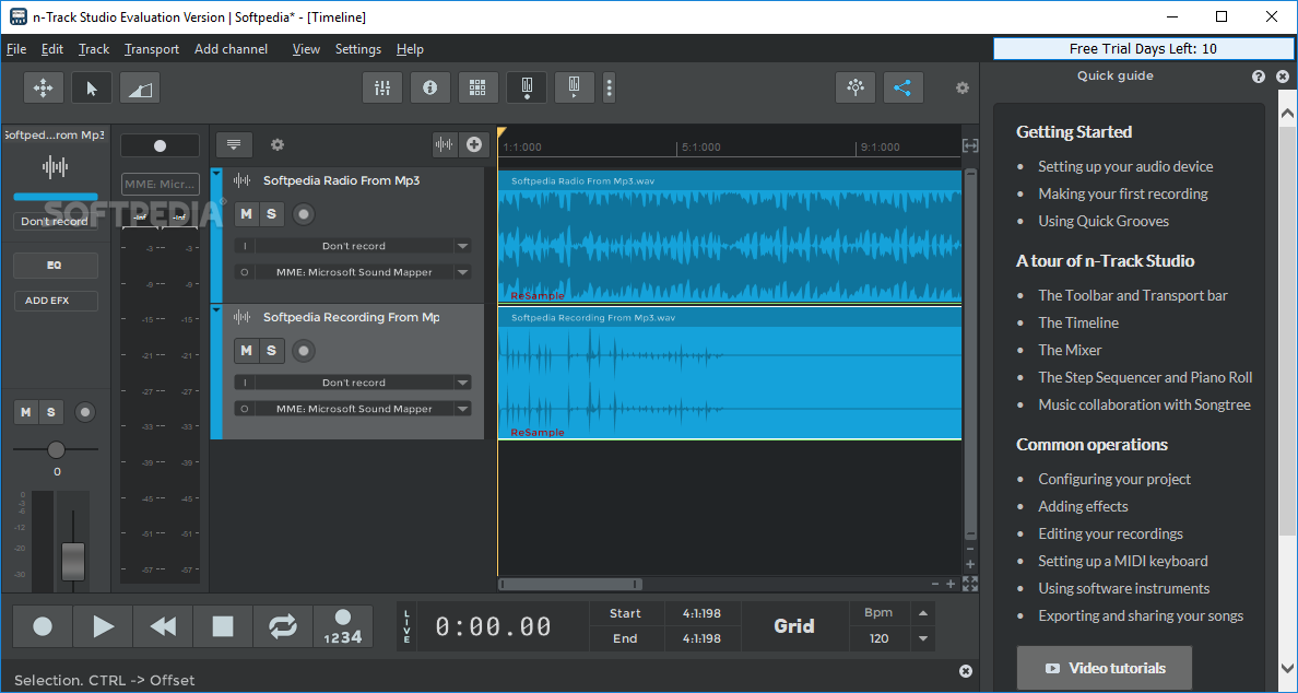 5 برنامج رهيييب لتسجيل الصوت واضافه المؤثرات عليه حديث NTrack-Studio_1