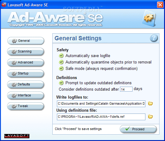 Ad-Aware SE Personal Edition 1.06 Trke + Gncelleme AdAware-SE-Personal_2