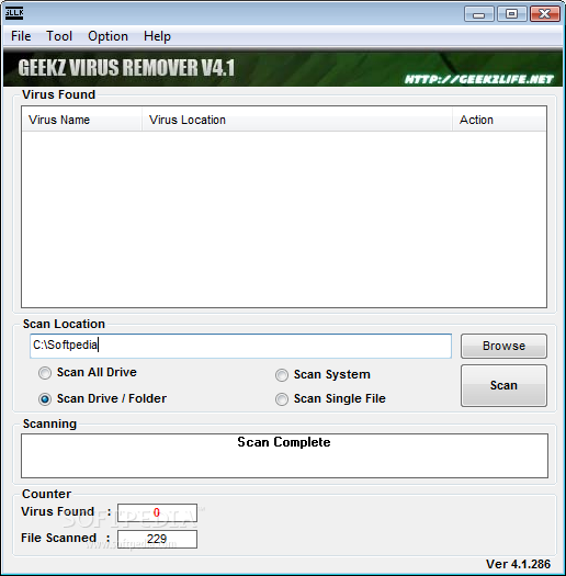  GeeKz Virus Remover4.1 لانهاء فيرس الأوتو رن من جذورة بدون فورمات للجهاز وأنواع اخرى  Geekz-Virus-Remover_1