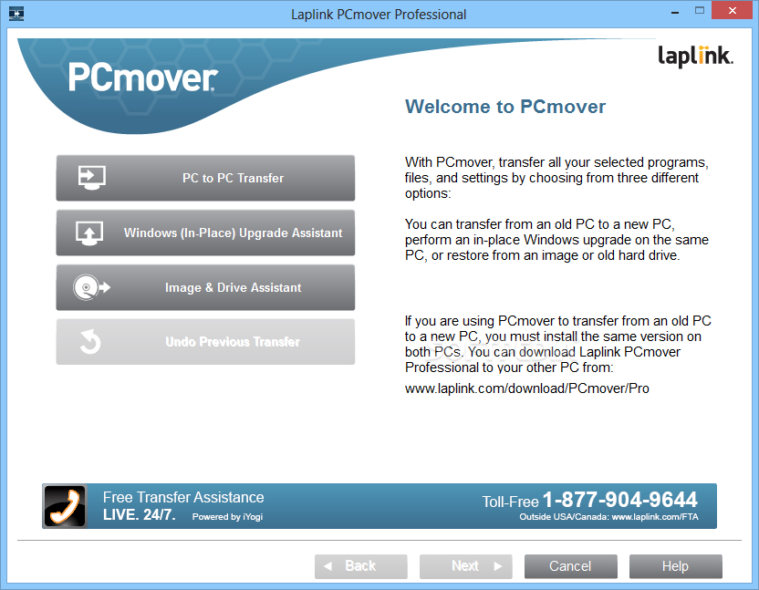 لنقل جميع ملفاتك واعداداتك وبرامجك الى جهاز اخرPCmover PCmover_1