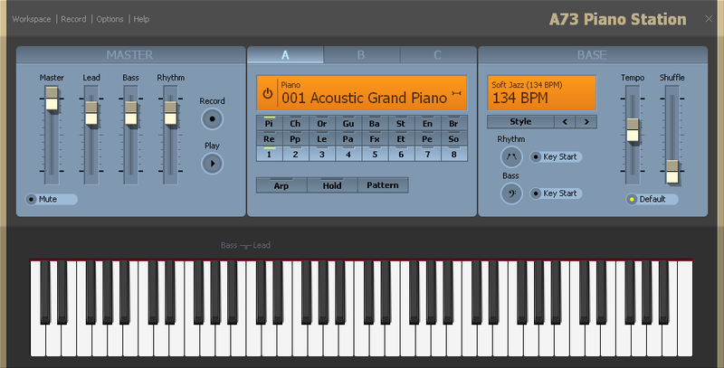 حول جهازك الكمبيوتر الى بيانو رائع بهذا البرنامج البورتابل الرائع A73-Piano-Station