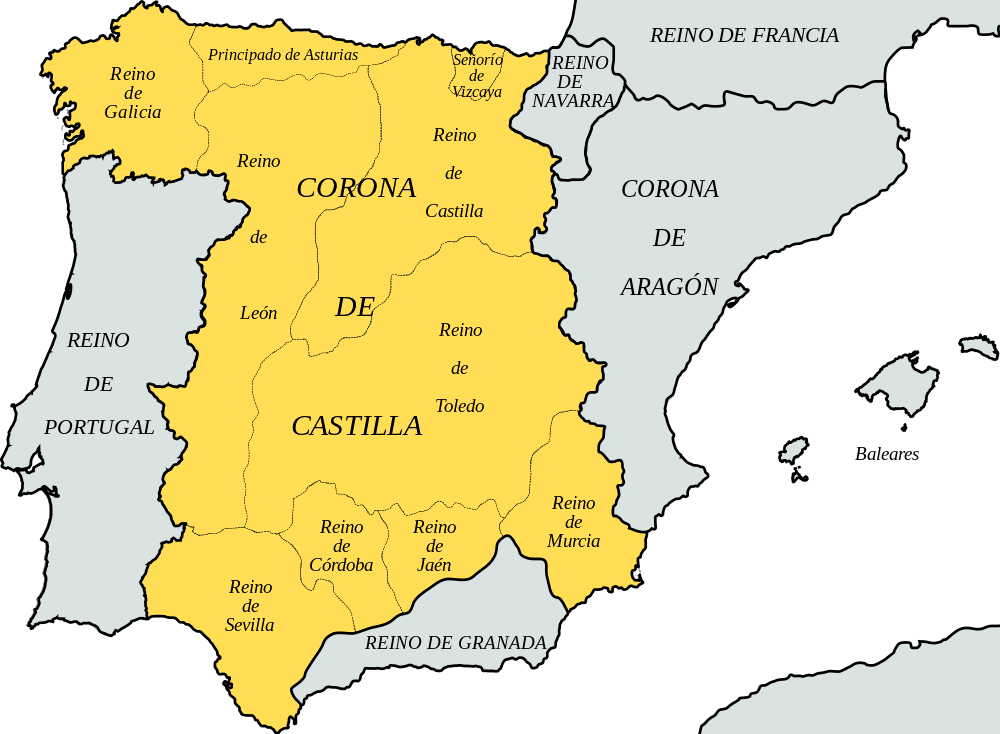 UN POCO DE HISTORIA SOBRE CATALUÑA.(OLVIDADO) Corona-de-castilla-anyo-1400