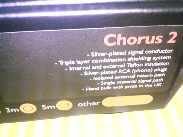 Chord Chorus 2 RCA - 2RCA 1 metre pair (new) Chorus2-000002