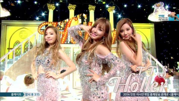 Girls' Generation - TTS Canta "Only U" y "Holler" en "Inkigayo" de SBS Ttshollerinki-e1411280742903