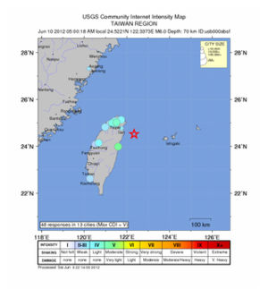 terremoto de magnitud 6,0 – región de Taiwán Usb000absf_ciim