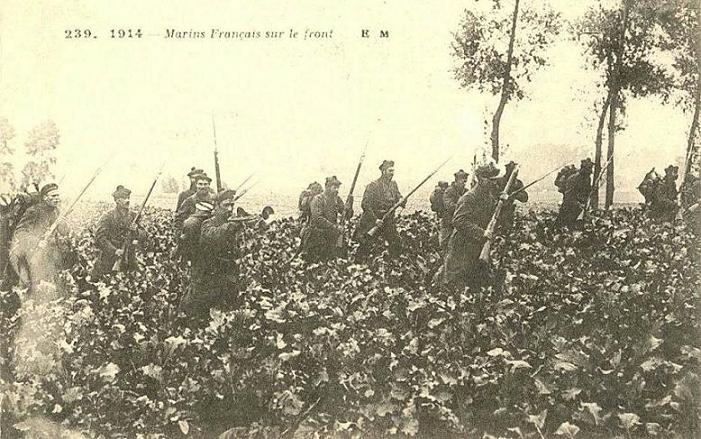 Histoire du 1er Regiment de Fusiliers Marins Site1914_marins_Francais_sur_le_front