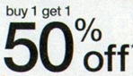 Couponing at the Drugstores: Buy One Get One 50% off Deals B1G1-50-Percent-Off