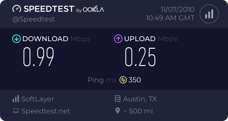 Post your SpeedTest and the Area you are in 1020533750