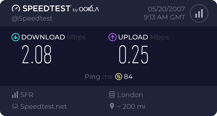 Votre vitesse de connexion : Speedtest.net - Page 2 128557518