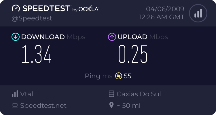 Qual a velocidade da sua internet e a velocidade reportada - Página 2 445753788