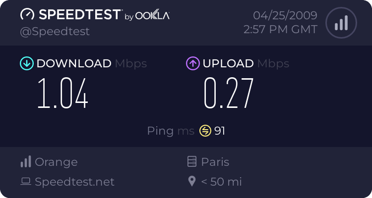 Speedtest (test de connection) 459965208