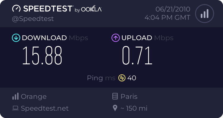 Site pour tester votre connexion internet. 854662788