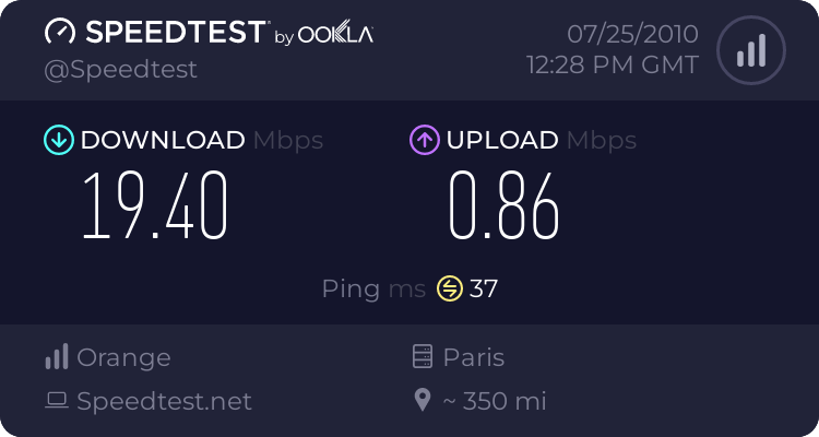 Site pour tester votre connexion internet. 891288674