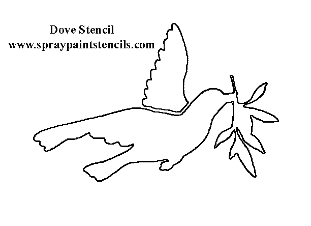 استخدام الاستنسل سواء البارز بالمعجون اوالصبغ Dove-stencil