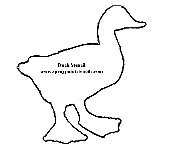 استخدام الاستنسل سواء البارز بالمعجون اوالصبغ Duck-stencil