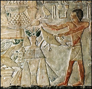 Archéologie Ptah-Hoptep Saqqara_offering