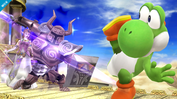 Zelda (now Sheikless) SSB4_-_Yoshi_Screen-2