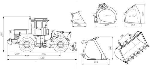 Kirovets trattori K-702M-PLK-6-T(texn2)