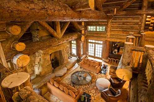 Main House - Dante's Home Log-cabin-interior-design4