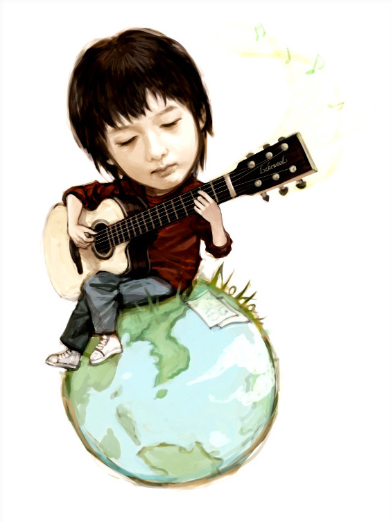 [Guitar + Piano] River Flows In You - Sungha Jung Illust
