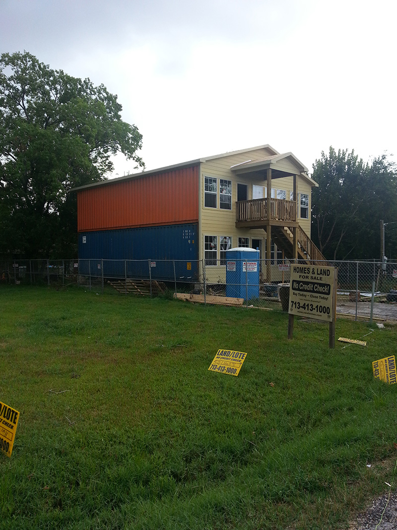 He Bought 4 Shipping Containers And Stacked Them. Take A Look At The Finished Home! 509is-06-Completed-Exterior-Unpainted