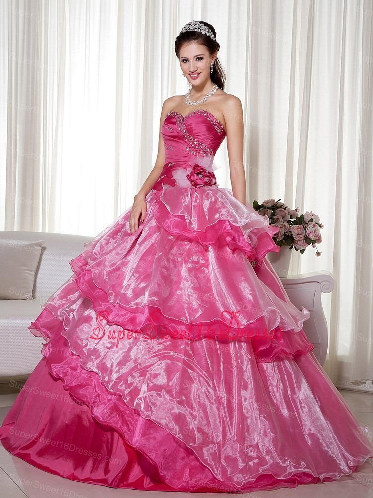 Princess Mina, fairy of love - Page 2 Hot-Pink-Ball-Gown-Sweetheart-Floor-length-Taffeta-and-Organza-Beading-and-Hand-Made-Flower-Quinceanera-310