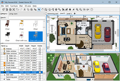 برنامج Sweet Home 3D لتصميم المنازل  SweetHome3DSmall