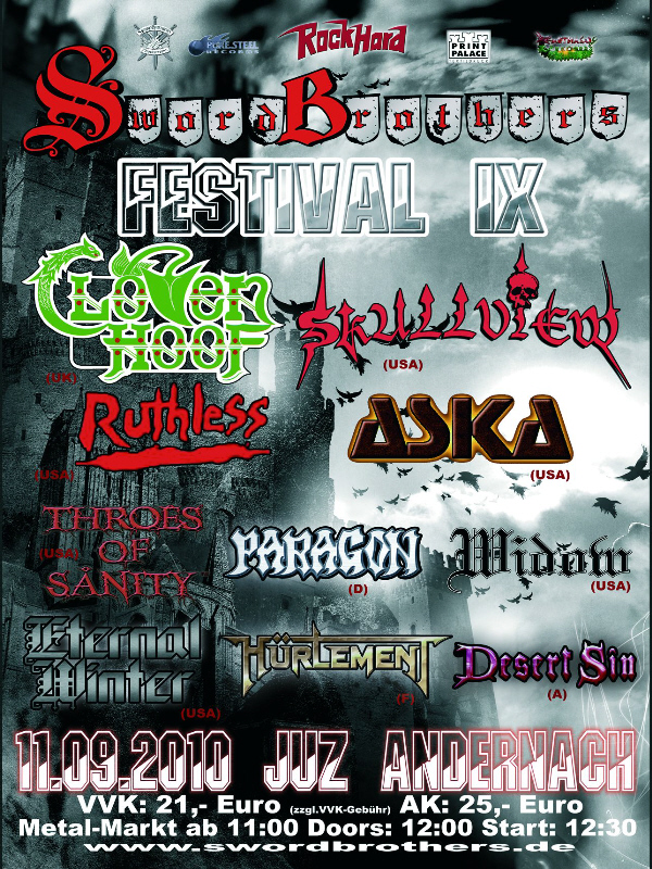 11 Septembre 2010 - Swordbrothers Festival IX - Allemagne Plakat1_sbf9
