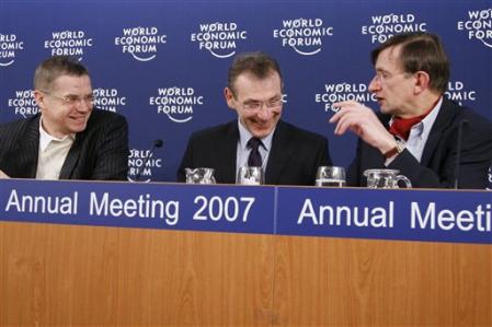 Le forum de Davos 2007. CartelEnergie