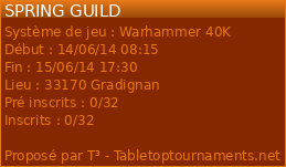 SPRING GUILD Tournoi 40k en équipe les 14 et 15 juin 12232