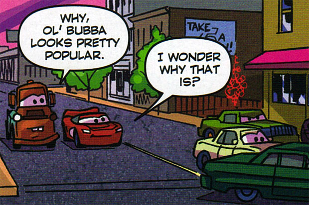 Un Easter Egg pour Take5 dans Cars Comic Book #6 Comic-TakeFive