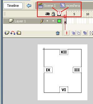 Reloj analogico animado en Adobe Flash Relojanalogico4