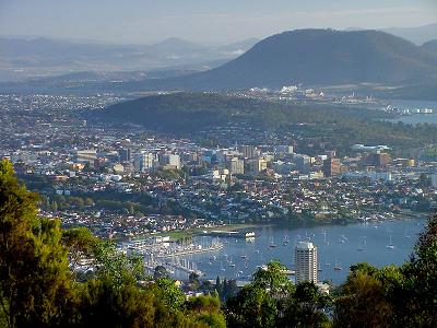 Home sweet home. Hobart-from-Mt-Nelson