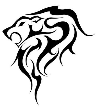 Ikazuchi Clan Quality-black-tribal-lion-head-tattoo-design