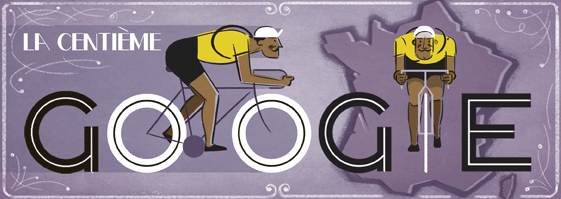 جوجل تحتفل بمرور 100 عام على سباق تور دو فرانس .. By KaMaL3aTeF Google
