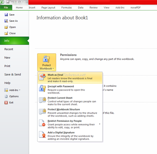 How to protect Excelle Workbook with password Excel-Info-menu-options_thumb