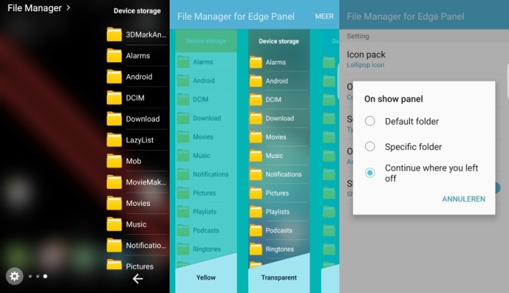 Ứng dụng duyệt file đầu tiên trên màn hình cạnh của Galaxy S7 edge 004q8