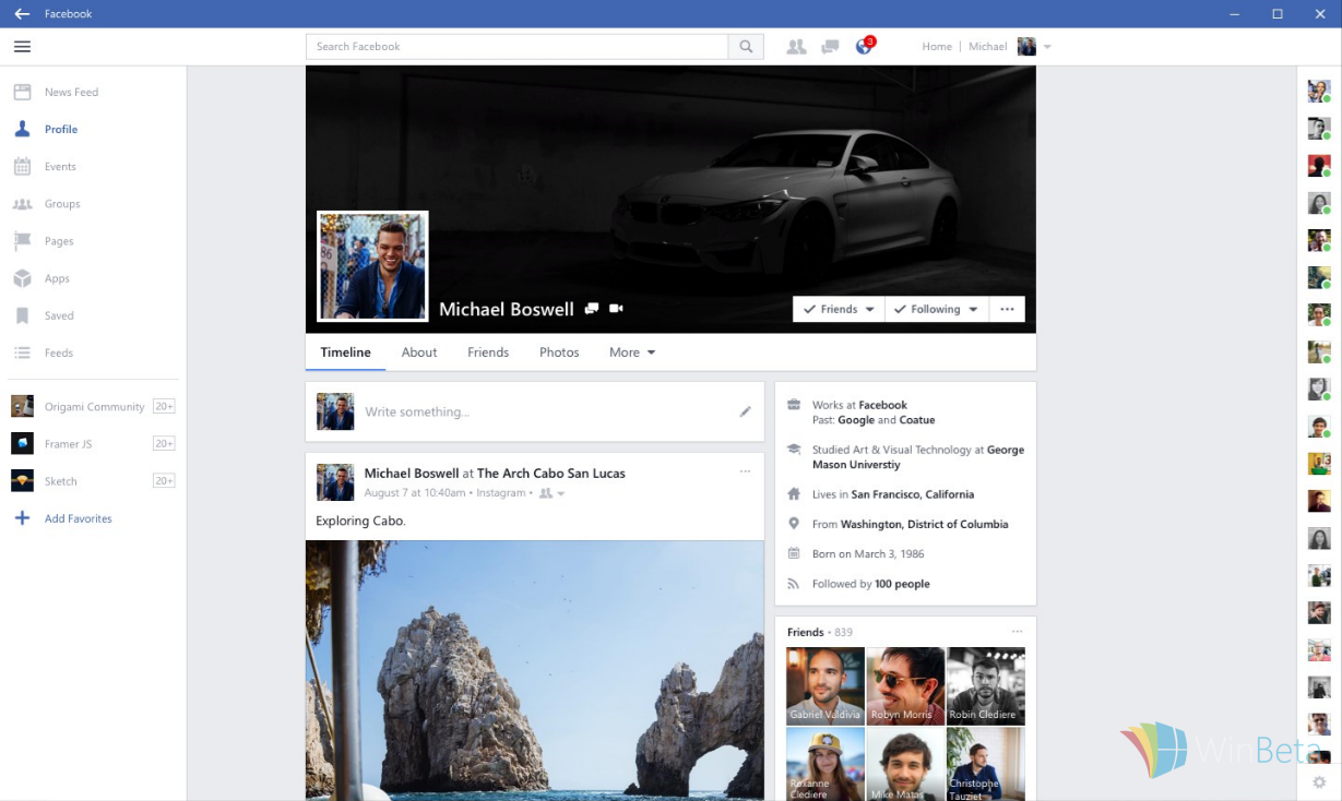 Facebook Beta cho Windows 10 vừa có bản cập nhật mới WtXB1