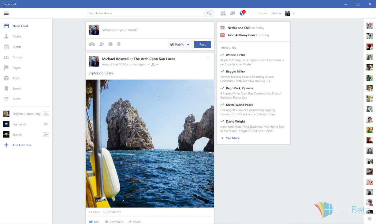Facebook Beta cho Windows 10 vừa có bản cập nhật mới WtYax