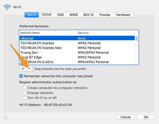 Hướng dẫn chọn mạng WiFi ưu tiên cho máy tính Mac GrcUs