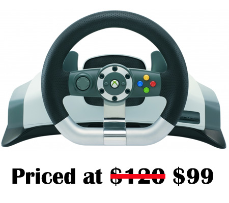 |¤| جميع اكسسوارات الوحش الاخضر(]الــxBOX360[) |¤| Xbox-360-wireless-racing-wheel-price-cut