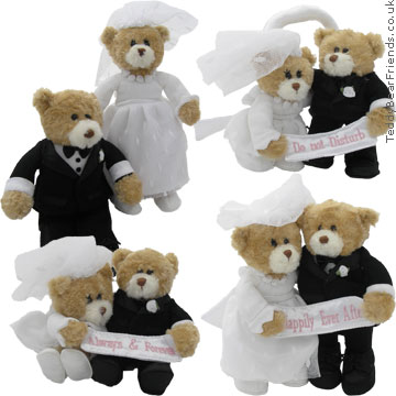 Đám cưới tập thể LBS Gund-wedding-teddy-bear-set