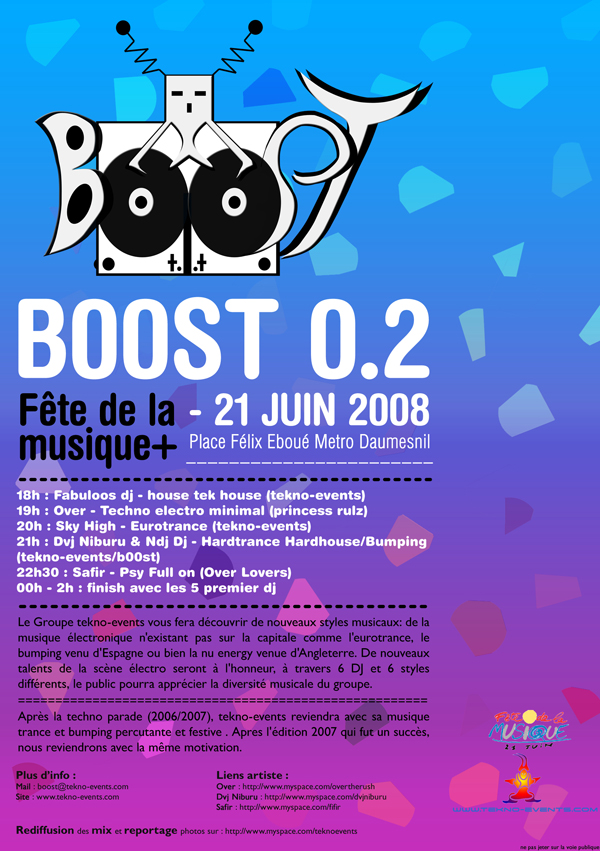 21/06/2008 - B00ST 0.2 - Fête de la musique - paris Boost_flyer