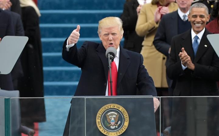 Did Anyone Else Notice That Obama Didn't Wear an American Flag Lapel Pin at the Inauguration Friday? JS118387253_AFP_TOPSHOT-US-President-Donald-Trump-spea-large_trans_NvBQzQNjv4BqY1vlWu6X4ClJ13DpyYGHanCugcTyzyB-SXuPVffSvBI