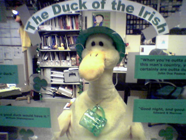 official rubber ducky mascot? Duck-irish