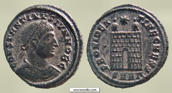 Follis de Constantino II (PROVIDENTIAE CAESS) Constantino2_m12