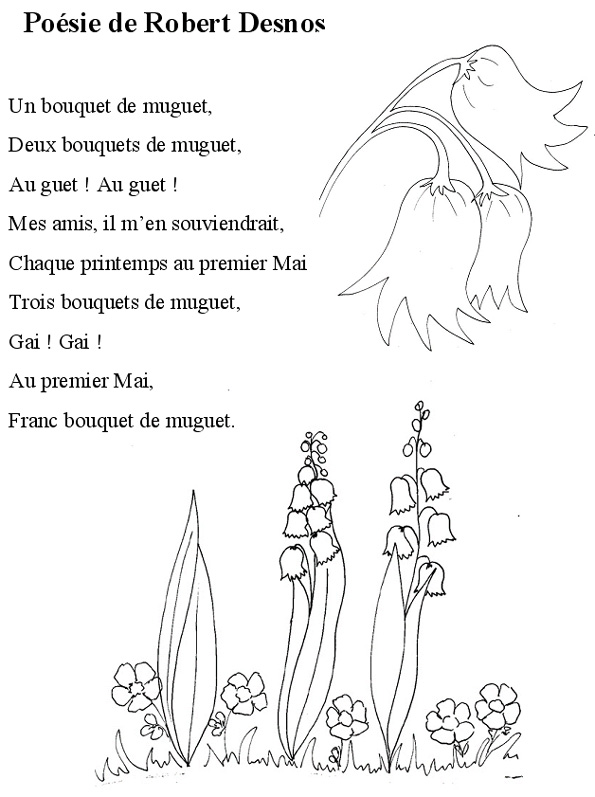 coloriage 1er Mai Muguet