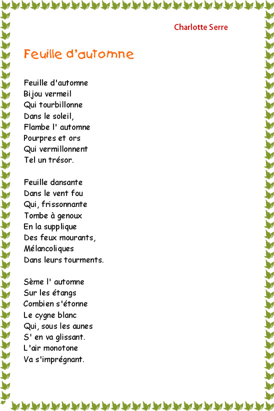 La poésie  Automne6