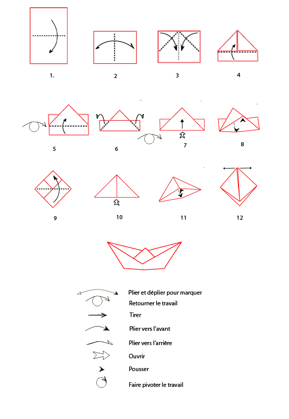 اصنعى من الورق مركب لاطفالك Croquis-pliageB